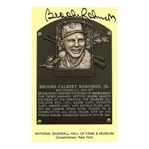 Brooks Robinson Signed HOF Plaque Postcard JSA COA Baltimore Orioles Autograph - £33.19 GBP