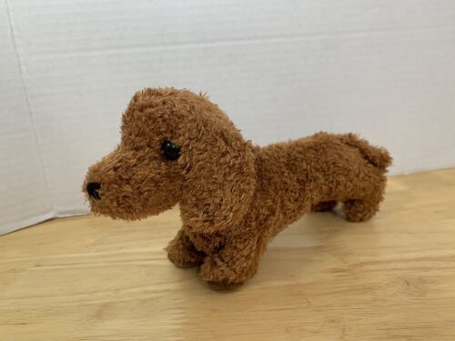 Douglas Cuddle Toy Dachshund wiener dog shaggy small plush puppy dog red collar - £15.68 GBP