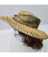 NWT Whittall &amp; Shon Straw Hat Sun Derby Formal Gold Knotted Wrap - €85,68 EUR