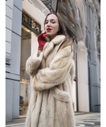 Vintage Beige Pearl Mink Fur Coat S/M Fast Shipping - $429.00