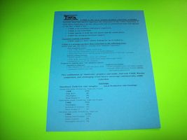 T-MEK 1994 ORIGINAL TWO PAGE ADVERTISING FLYER BULLETINS HEAVY STOCK Ret... - $21.21