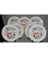 Set (7) Sango SILENT NIGHT PATTERN Dinner Plates JOAN LUNTZ - $79.19