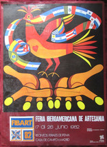 Vintage Poster Torre Vaxeras Spain Arts and Crafts Fair Madrid - £54.03 GBP