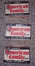 Kirk&#39;s American Family Soap Bar Proctor &amp; Gamble Original Nos 1930s 1940s 3 Bars - £26.00 GBP