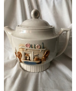 Porcelier China Tea Pot With Lid Hearth Scene With Cat EUC - £19.95 GBP