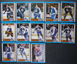 1989-90 O-Pee-Chee OPC Toronto Maple Leafs Team Set of 13 Hockey Cards - $6.00
