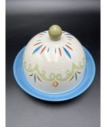 Anthropologie Dutch Wax Covered Butter Or Cheese Dish Ceramic Round Dome... - $24.14