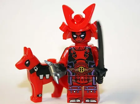 Building Deadpool Samurai With Dog Custom Minifigure Action Figures - £5.69 GBP