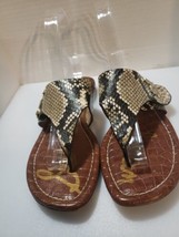 Sam Edelman Size 6.5 M Faux Snake Skin Print Barry Sandals Leather upper - £15.76 GBP