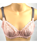 32D Bra Freya Offbeat Underwire Side Support Lace Pink - $46.33 CAD