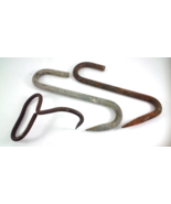 Vintage Lot of 3 Hay, Log, Block Ice Hooks Metal Primitive Tools - $150.76 MXN