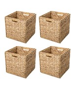 Trademark Innovations Foldable Hyacinth Storage Baskets with Iron Wire F... - £84.13 GBP