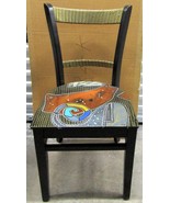 New Vanessa Iacono Signed Abstract Face Functional Art Painted Accent Ch... - $1,017.36 CAD