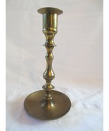 Vintage Solid Brass Candlestick Candle Holder Enesco India 6 1/2&quot; Tall - £7.86 GBP