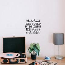 She Believed She Could But Couldn&#39;t Be Bothered So She Didn&#39;t Vinyl Decal Sticke - £7.82 GBP