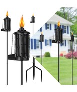 Home Garden Torch Set Of 6, 16Oz Outdoor Metal Torch Garden Dcor,59-Inch... - £55.34 GBP