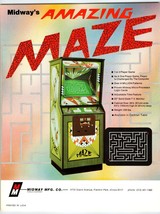 Amazing Maze Video Arcade Game FLYER Original Retro Vintage Promo Artwork 1975 - £13.63 GBP