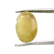 5.1Ct Natural Yellow Sapphire (Pukhraj) Oval Faceted Gemstone - £15.18 GBP