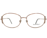 Salvatore Ferragamo Eyeglasses Frames 1641-B 610 Brown Round Crystals 56... - $111.98
