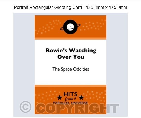 Bowie&#39;s Watching Over You&quot;- unique, hand-made card, original design. Rec... - $5.16