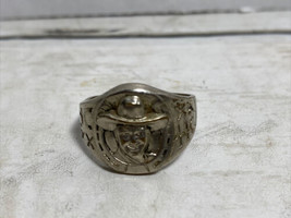 Vintage 1950&#39;s - Hop-A-long Cassidy Silver Color Ring Metal (RARE) - £51.62 GBP