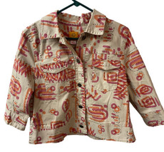 Ruby Road Jean Jacket Womens Size 10  Multicolored Denim Coffee Colors - £10.90 GBP