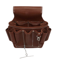 Electrician Leather Pouch - Full Grain Cow Hide Work Tool Bag Amish Made In Usa - £87.70 GBP
