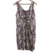 Merona Women&#39;s Purple Floral Print Sleeveless Dress Size Xxl - £6.80 GBP