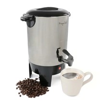 Coffee Urn 30 Cup Coffee Commercial Beverage Dispenser, Large Stainless Steel - £50.34 GBP