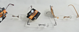 3 Pair +275 Memory Titanium Rimless Flexible Eyewear Reading Glasses Rea... - £18.58 GBP