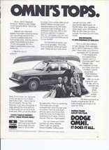 1978 Dodge Omni Print Ad Automobile car 8.5&quot; x 11&quot; - $20.06