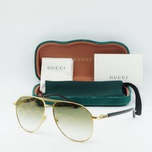 GUCCI GG1220S 004 Gold/Green With Pattern 59-14-145 Sunglasses New Authentic - £222.86 GBP