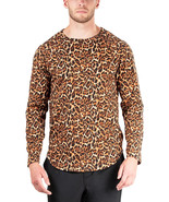 Natori Men&#39;s Modal/Cotton Kaede Leopard-Print Raglan Shirt Leopard-Large - $28.99