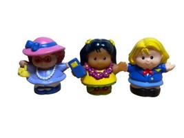 Fisher Price Little People Toys Airplane Travelers Stewardess Figures Set of 3 - £12.61 GBP