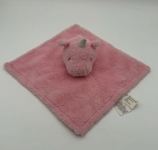 Parents Choice Pink Soft Fuzzy Unicorn Security Blanket Lovey Satin Plush - $9.50