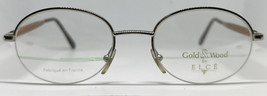 Vintage Gold wood By Elce Half Rim France Eyewear eyeglasses Frame Spect... - $125.58
