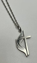 James Avery Sterling Silver 925 Methodist Cross Pendant and 16&quot; Chain Retired - £93.97 GBP