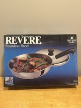 Vintage Revere Ware Stainless Steel 12&quot; Frying Pan Skillet Fryer 7052 Ca... - $128.69