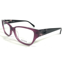 GUESS Brille Rahmen GU 2408 PUR Schwarz Klar Violett Cat Eye 52-16-140 - £46.79 GBP