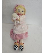 Scholastic Real Mother Goose Cloth Doll Soft Plush with Sheep Pink White... - £16.68 GBP