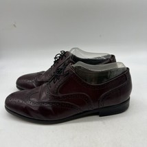 Regency Mens Burgundy Lace Up Dress Shoes Size 12 M  - $19.80