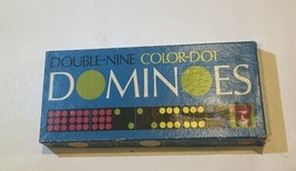 Vintage Whitman Double Nine Color Dot Dominoes Game - £10.79 GBP
