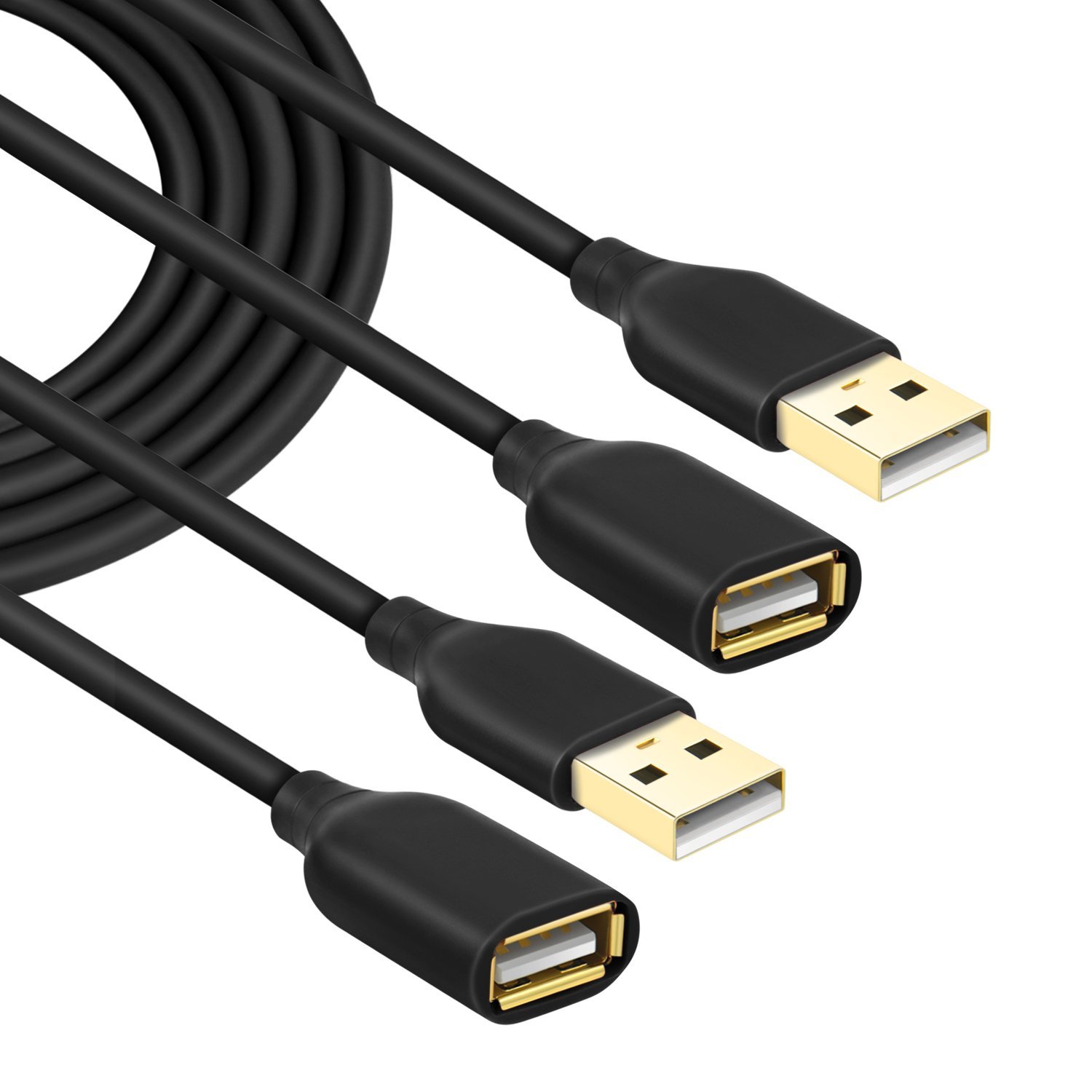 Primary image for Costyle USB Extension Cable 10FT, 2-Pack USB 2.0 Type A Male to A Female Extensi