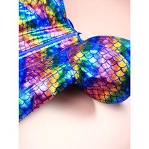 Rainbow Mermaid Scale Corset Top Size Large – Holographic Festival Bustier - $60.00