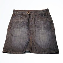 Anoname Dark Blue Wash Sunny05 Knee Length Jean Skirt Size 28 Waist 30.5... - $27.55