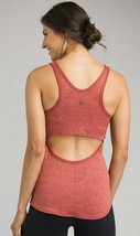 NWT Womens PrAna Yoga Pilates Tank Top Bra New Liliana S Red Rhubarb Cups UPF - £78.34 GBP