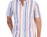Club Room Men&#39;s Larry Striped Poplin Short-Sleeve Button-Down Shirt Mult... - £15.73 GBP