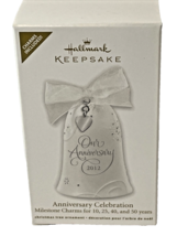 2012 Hallmark Keepsake Ornament Our Anniversary Bell Porcelain White NEW - £5.38 GBP