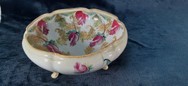 Antique Hand Painted Footed Bowl, Candy Bowl, Nippon Early 1900s - $20.30