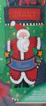Felt Christmas Stocking Starring Santa Sunset 18114 Peace New in Package 15 Inch - £15.56 GBP